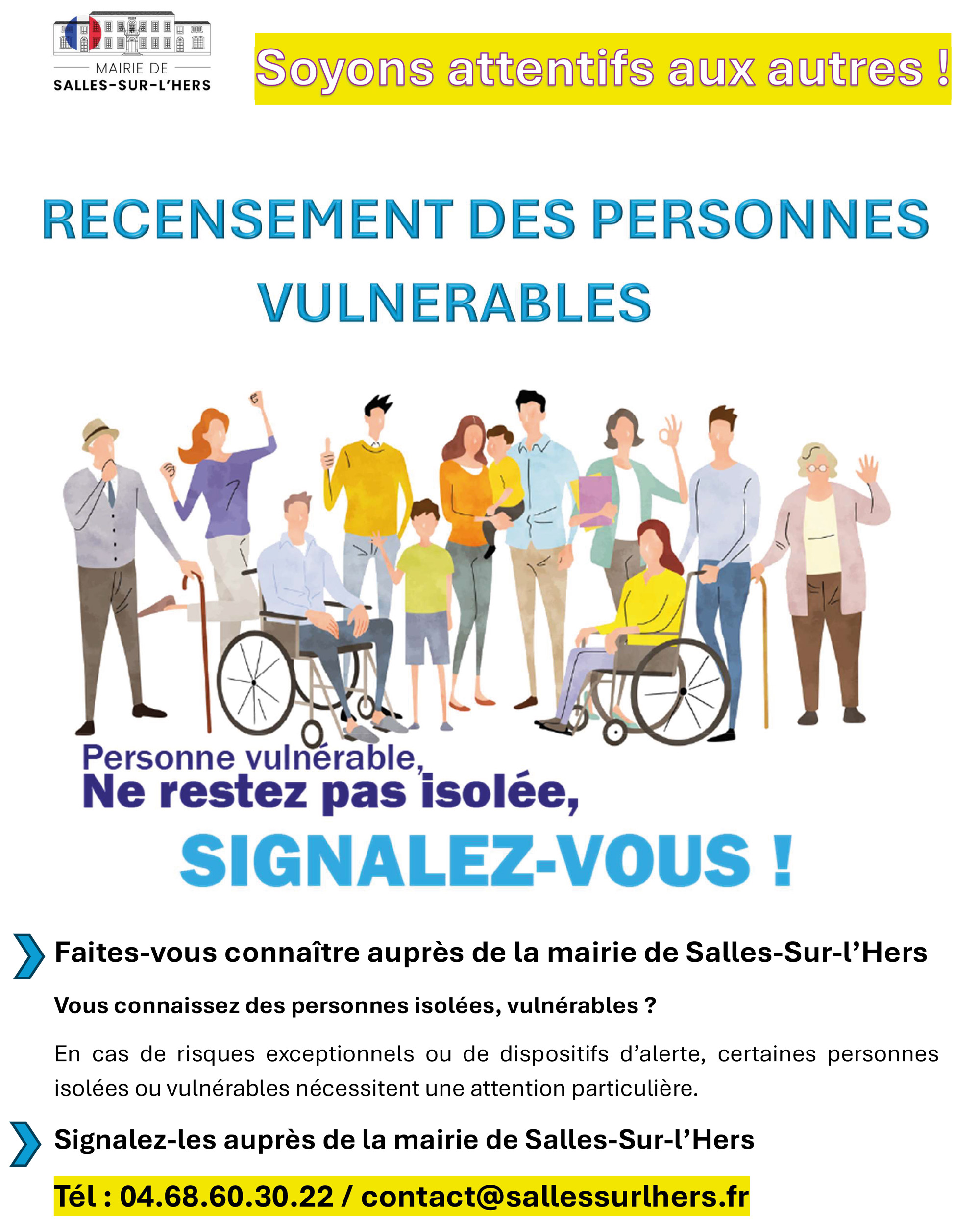 Recensement des personnes vulnérables