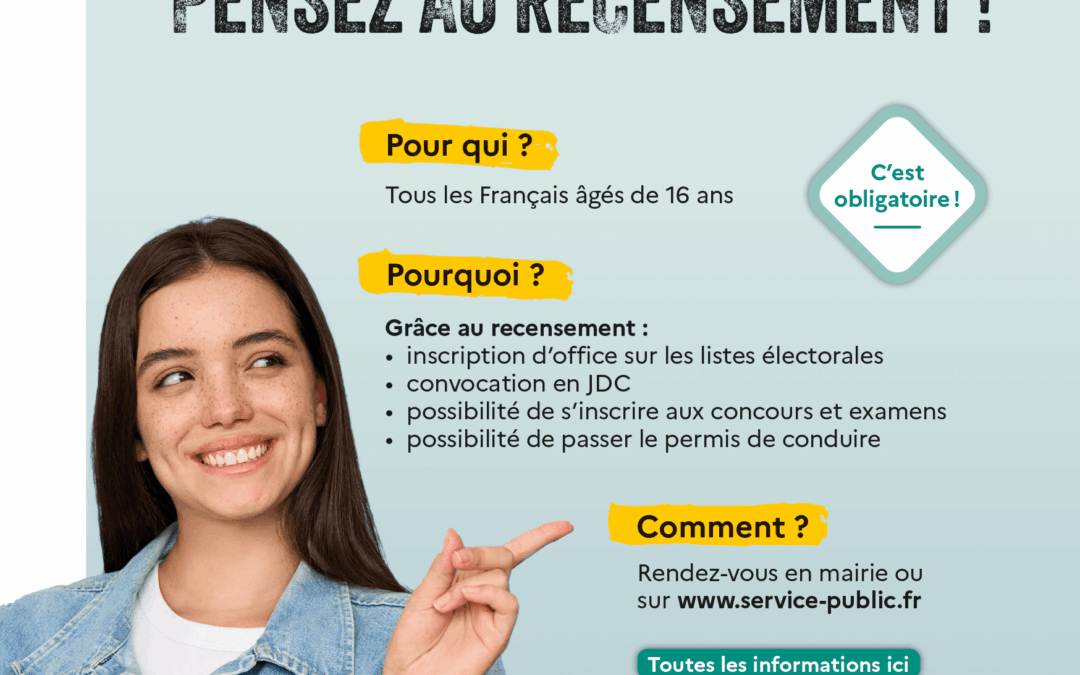 Bientôt 16 ans ? Pensez au recensement !